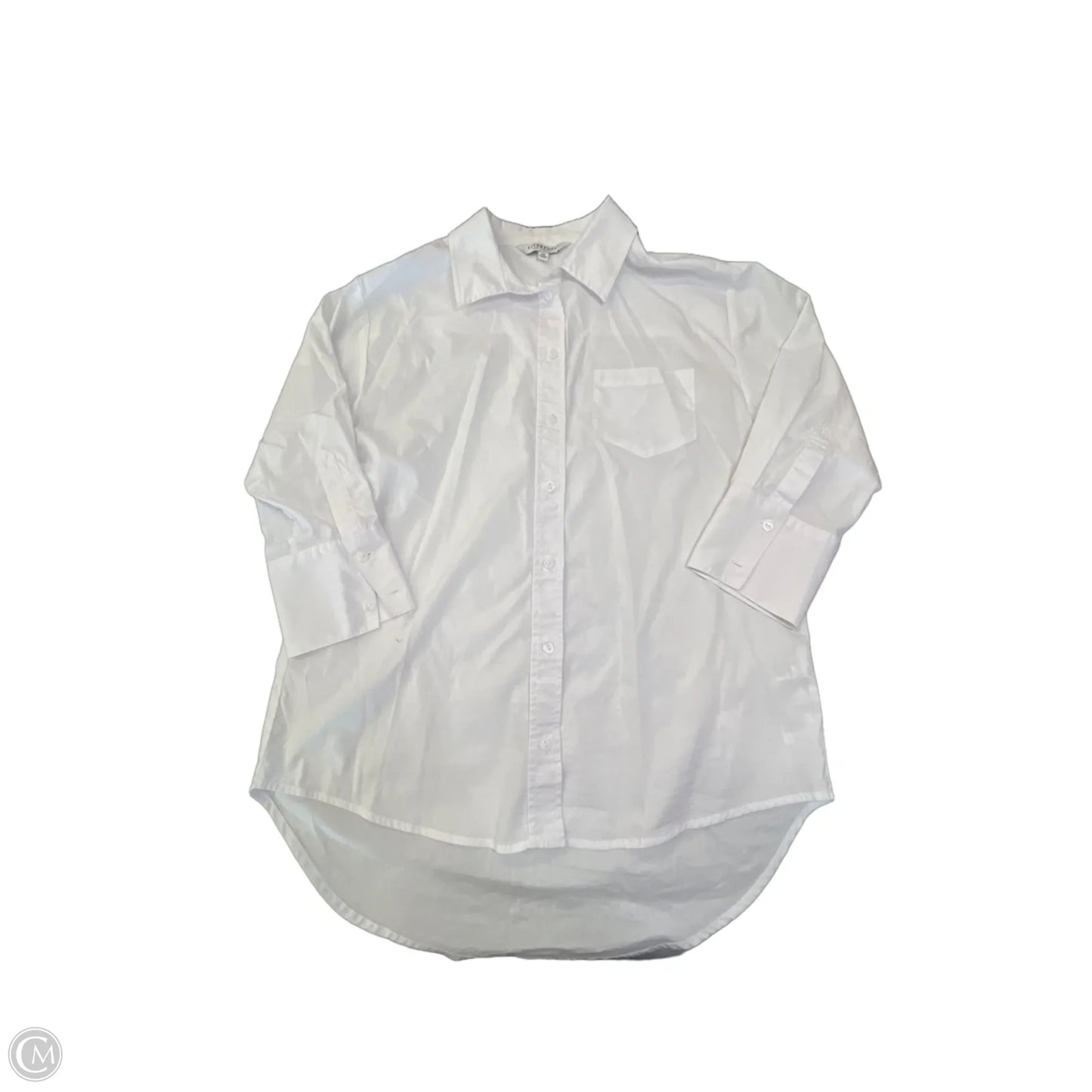 Blouse 3/4 Sleeve By Liverpool In White, Size: Xs