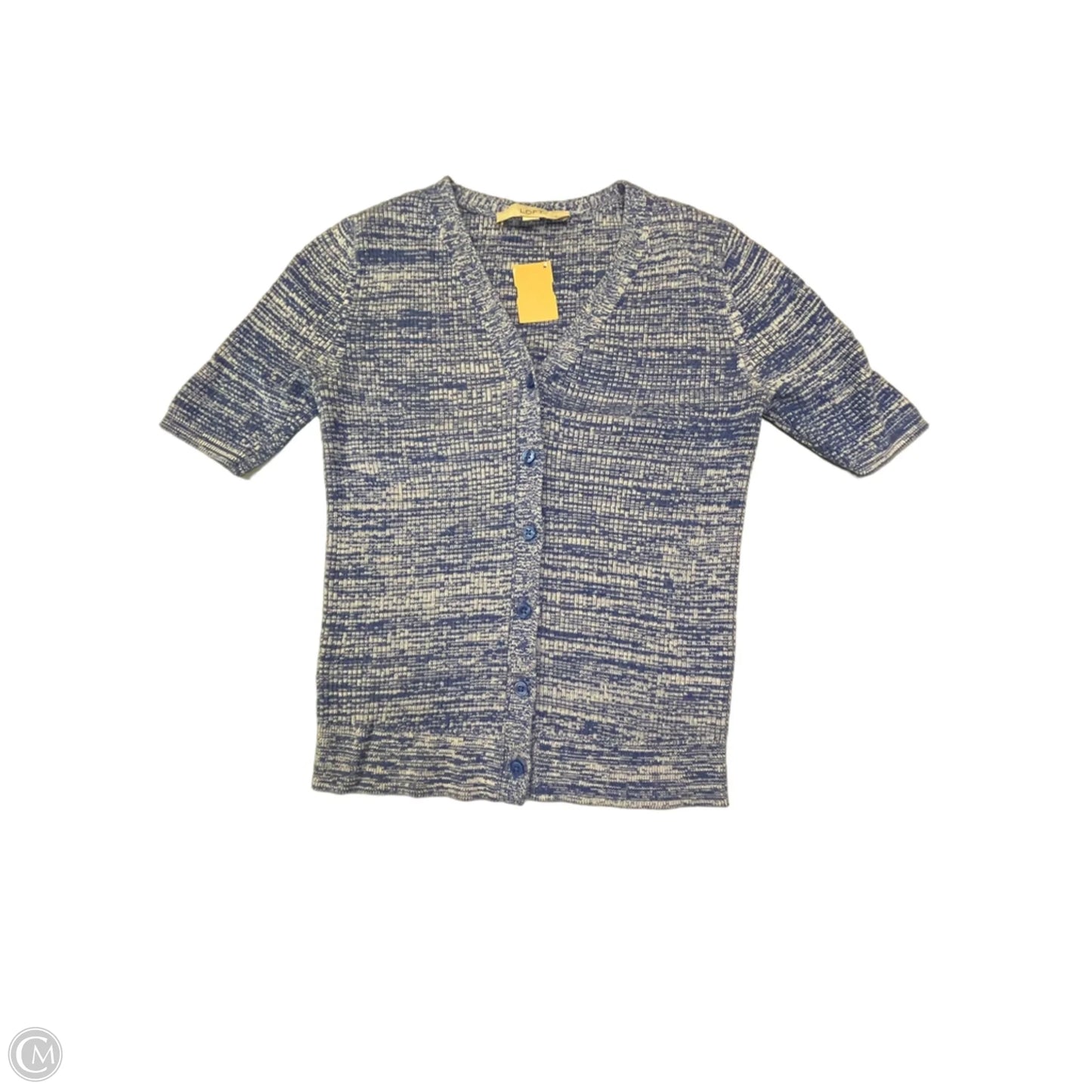 Sweater Short Sleeve By Loft In Blue, Size: Sp