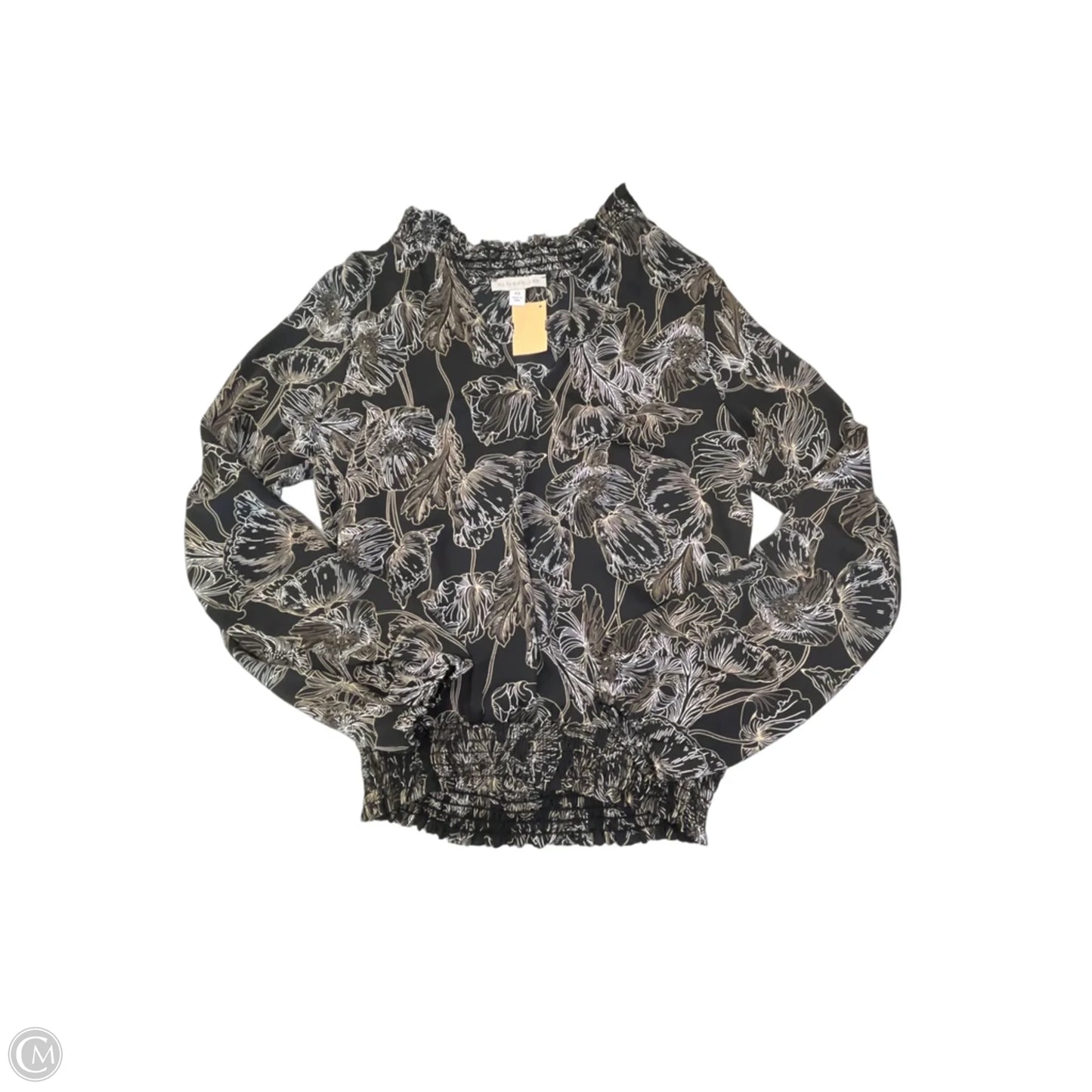 Blouse Long Sleeve By Allison Joy In Brown, Size: Xs