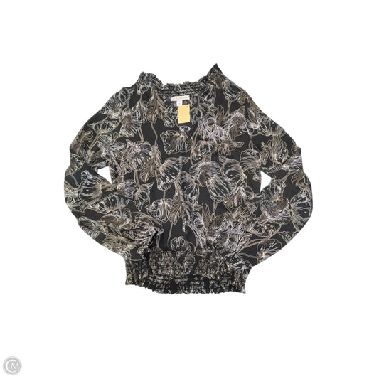 Blouse Long Sleeve By Allison Joy In Brown, Size: Xs