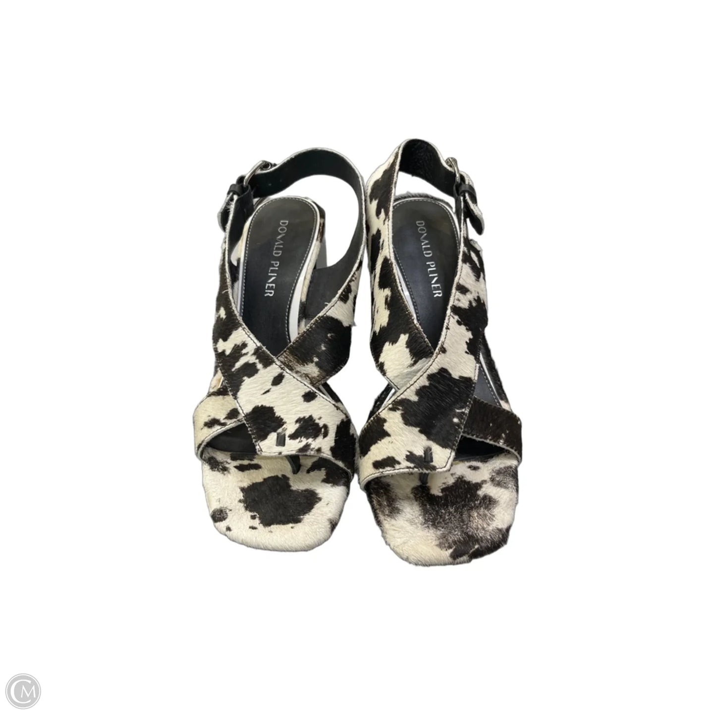 Sandals Heels Block By Donald Pliner In Animal Print, Size: 9.5