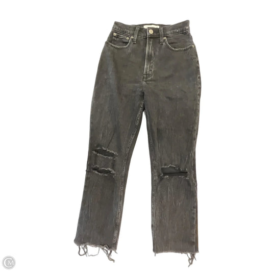 Jeans Straight By Abercrombie And Fitch In Black Denim, Size: 0