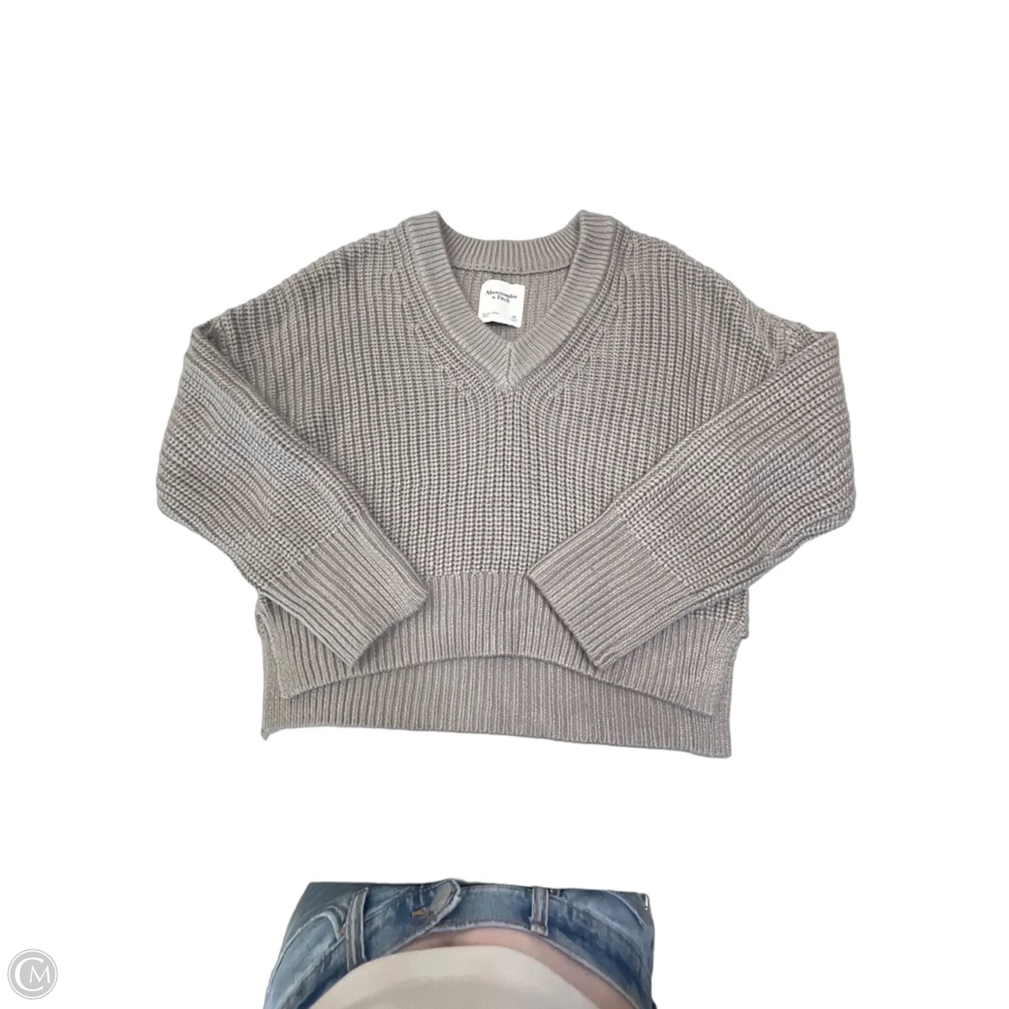Sweater By Abercrombie And Fitch In Grey, Size: Xs