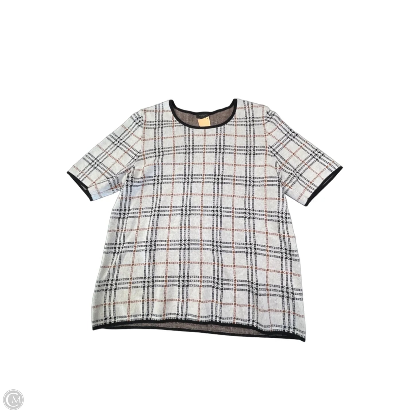Top Short Sleeve By Ann Taylor In Grey, Size: L
