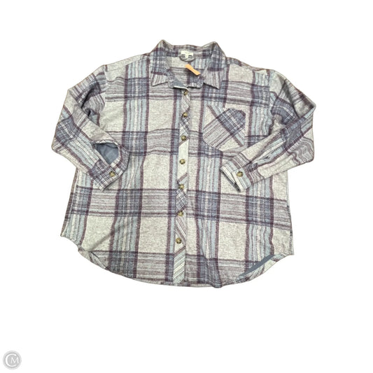 Jacket Shirt By Maurices In Purple, Size: 2x