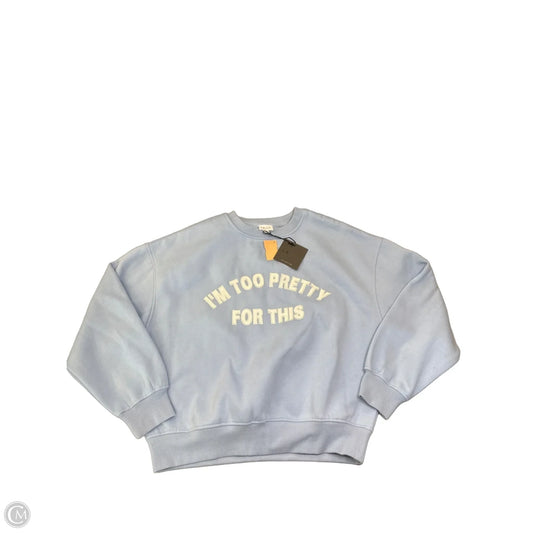Sweatshirt Crewneck By Le Lis In Blue, Size: S