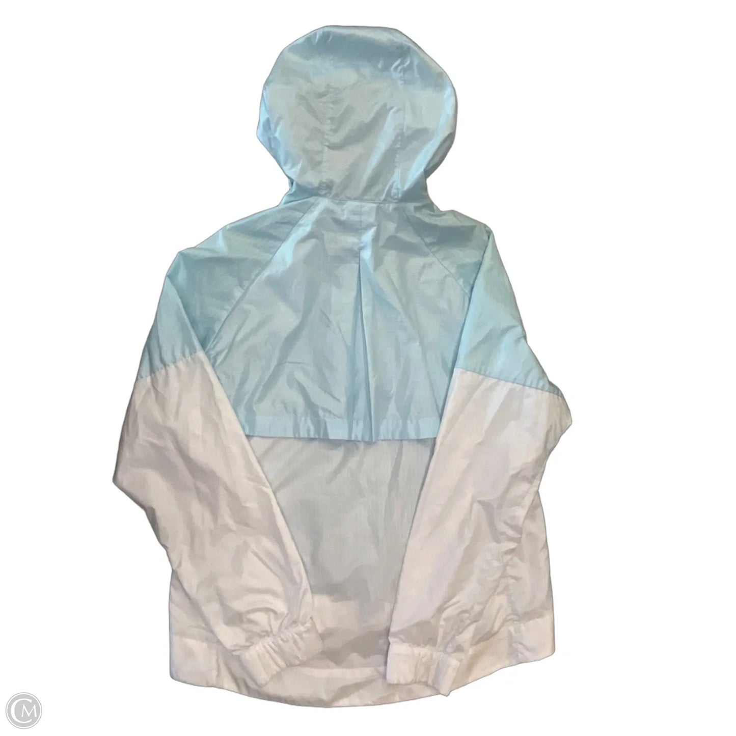 Athletic Jacket By Nike Apparel In Blue & White, Size: L