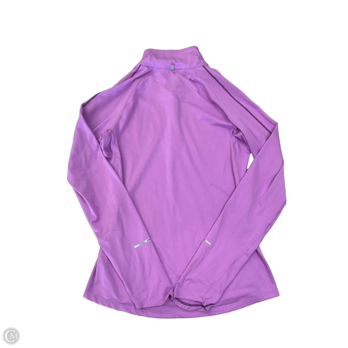 Athletic Top Long Sleeve Collar By Nike Apparel In Purple, Size: S