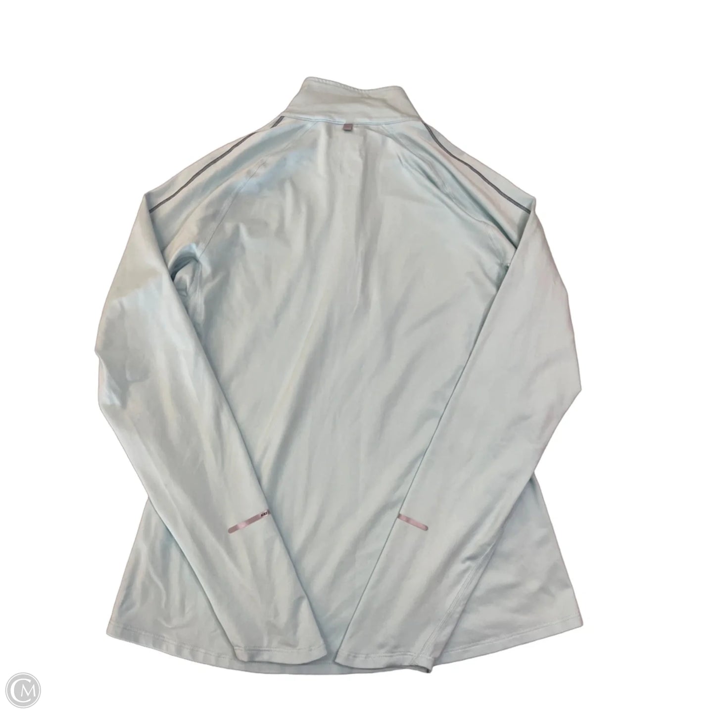 Athletic Top Long Sleeve Collar By Nike Apparel In Blue, Size: M