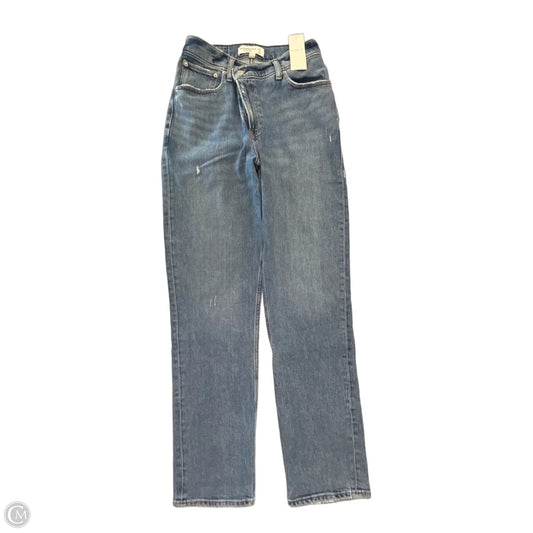 Jeans Straight By Abercrombie And Fitch In Blue Denim, Size: 4