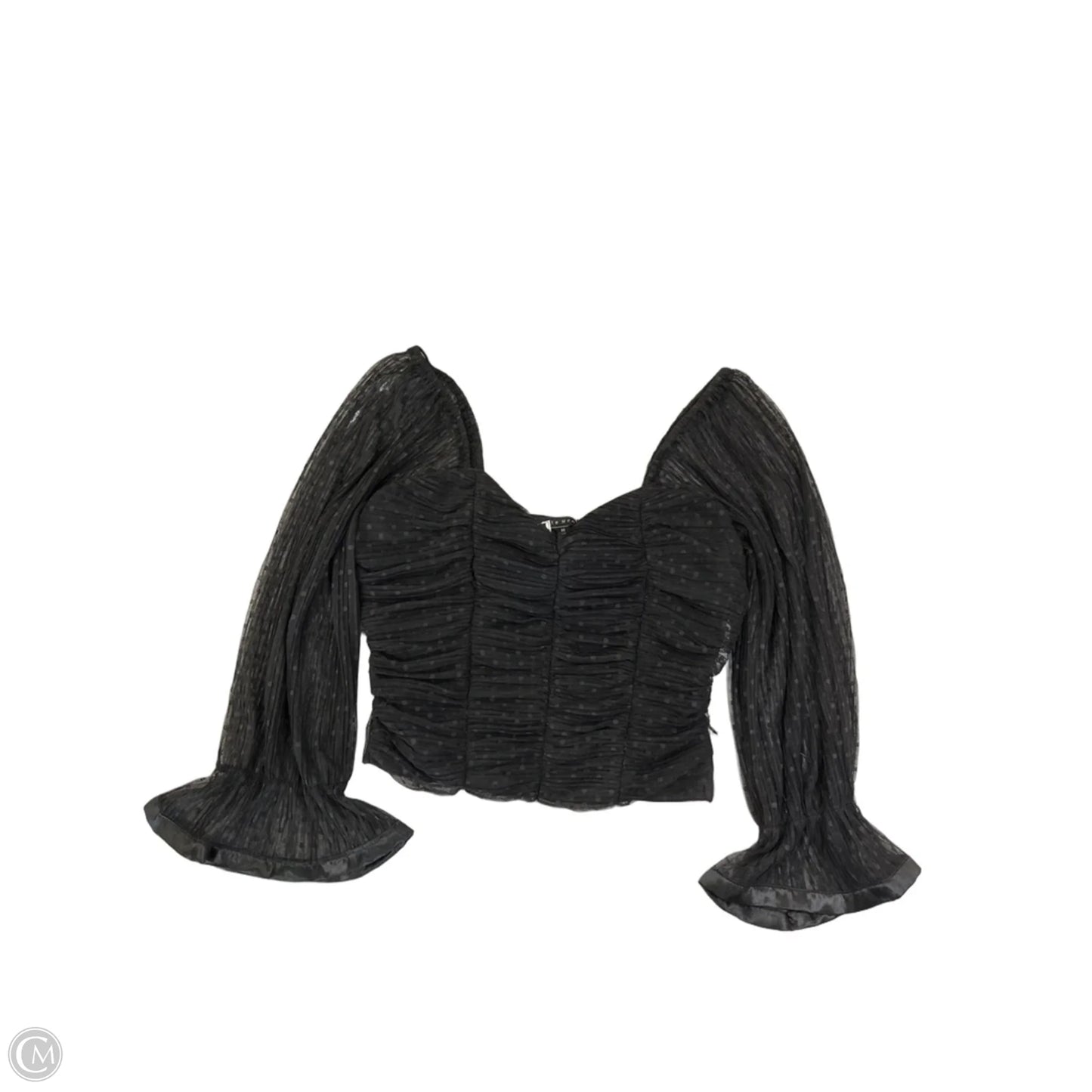 Top Long Sleeve By Haute Monde In Black, Size: M