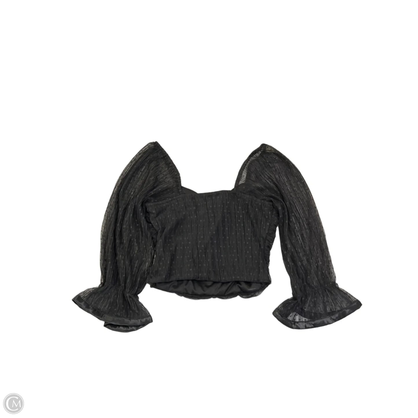 Top Long Sleeve By Haute Monde In Black, Size: M