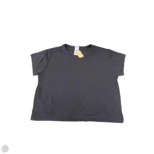 Athletic Top Short Sleeve By Athleta In Black, Size: L