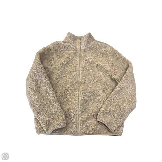 Jacket Faux Fur & Sherpa By Clothes Mentor In Tan, Size: M