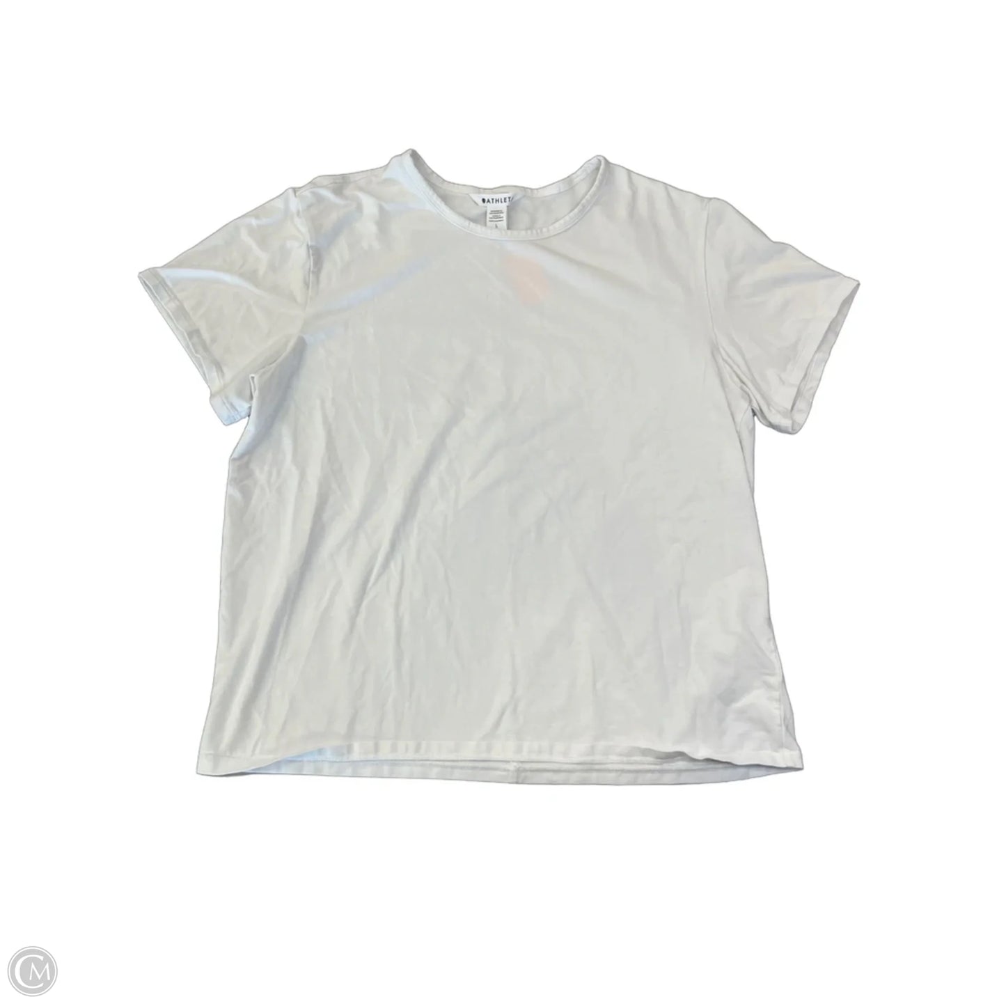 Top Short Sleeve Basic By Athleta In White, Size: L