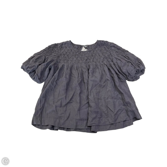 Top Short Sleeve By Anthropologie In Black, Size: M