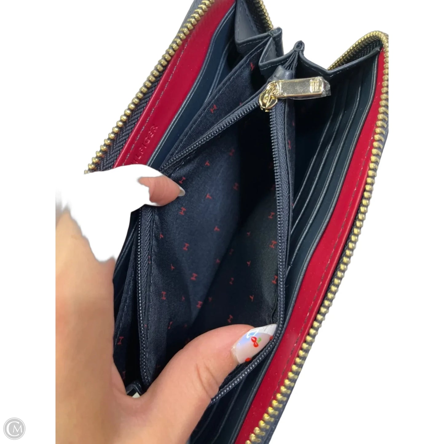 Wallet Leather By Tommy Hilfiger, Size: Large