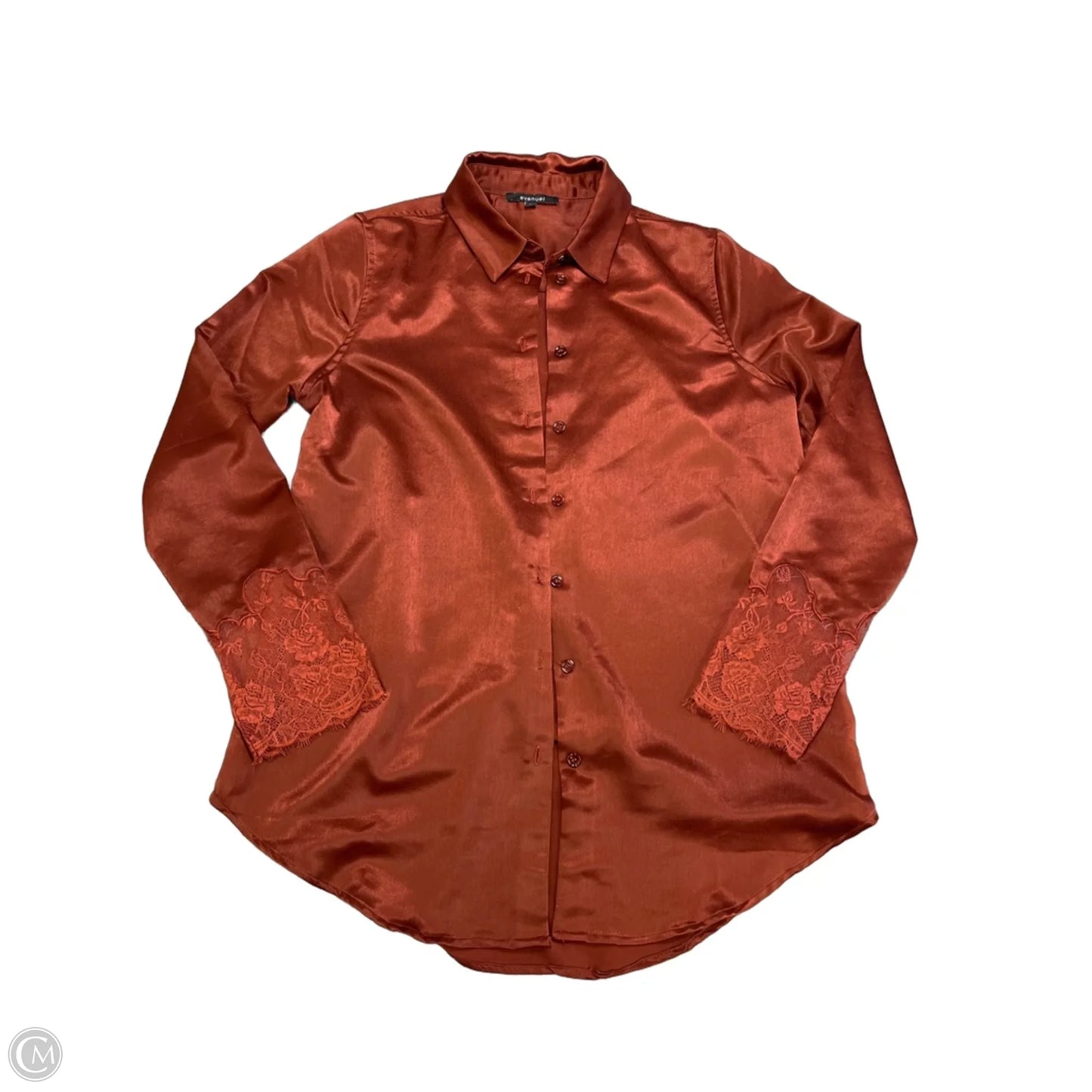 Blouse Long Sleeve By Clothes Mentor In Red, Size: S
