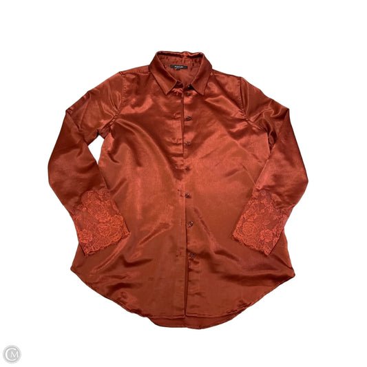 Blouse Long Sleeve By Clothes Mentor In Red, Size: S