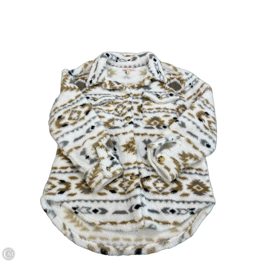 Jacket Faux Fur & Sherpa By Clothes Mentor In White, Size: M