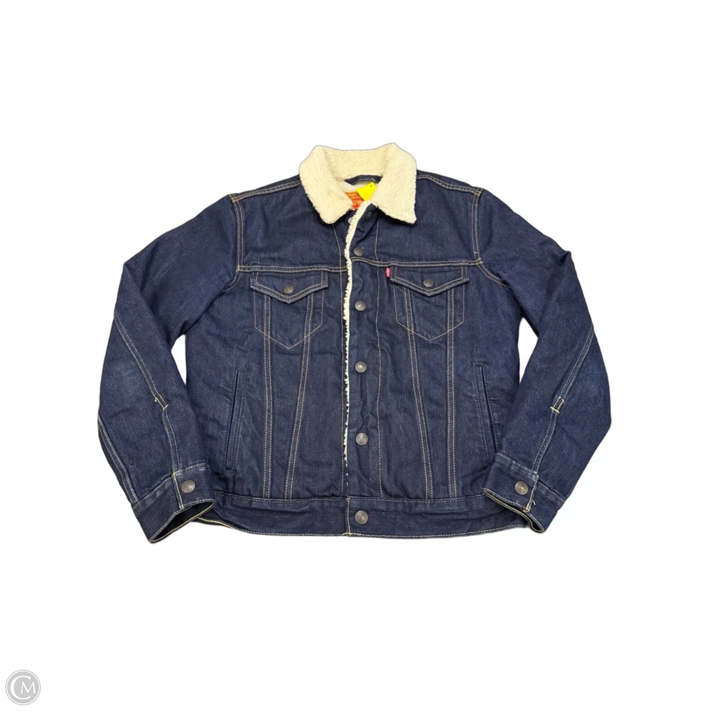 Jacket Denim By Levis In Blue Denim, Size: S