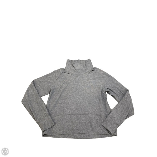 Athletic Top Long Sleeve Collar By Lululemon In Grey, Size: M