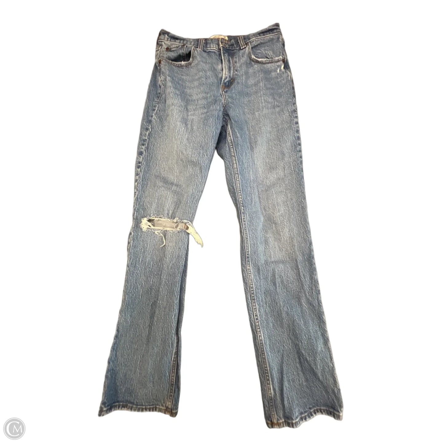 Jeans Straight By Abercrombie And Fitch In Blue Denim, Size: 2