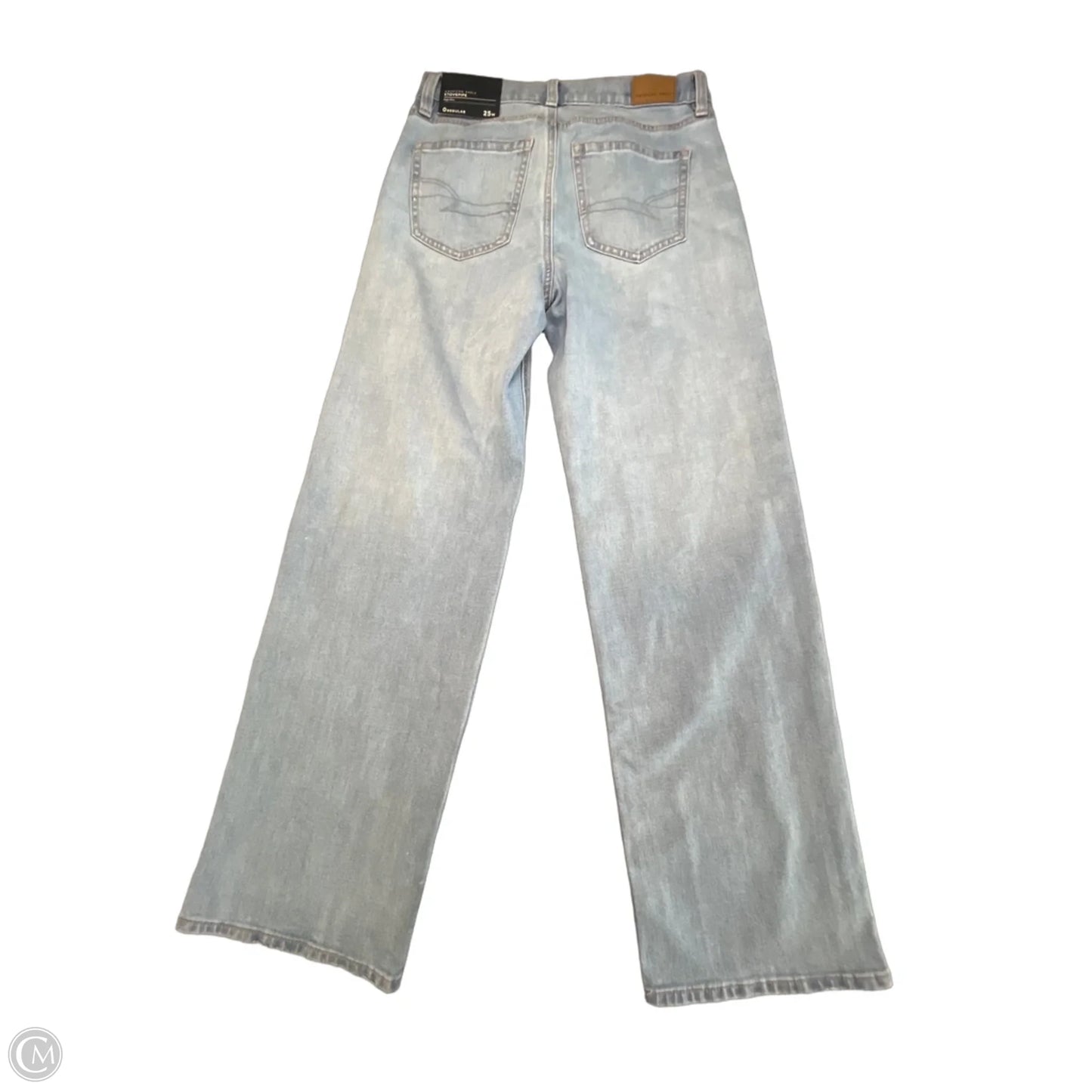 Jeans Wide Leg By American Eagle In Blue Denim, Size: 0