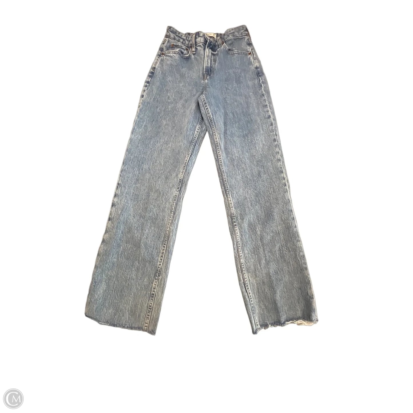 Jeans Wide Leg By Abercrombie And Fitch In Blue Denim, Size: 0
