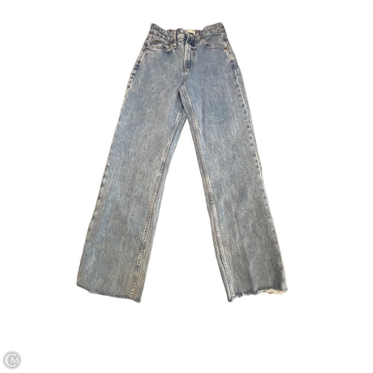 Jeans Wide Leg By Abercrombie And Fitch In Blue Denim, Size: 0