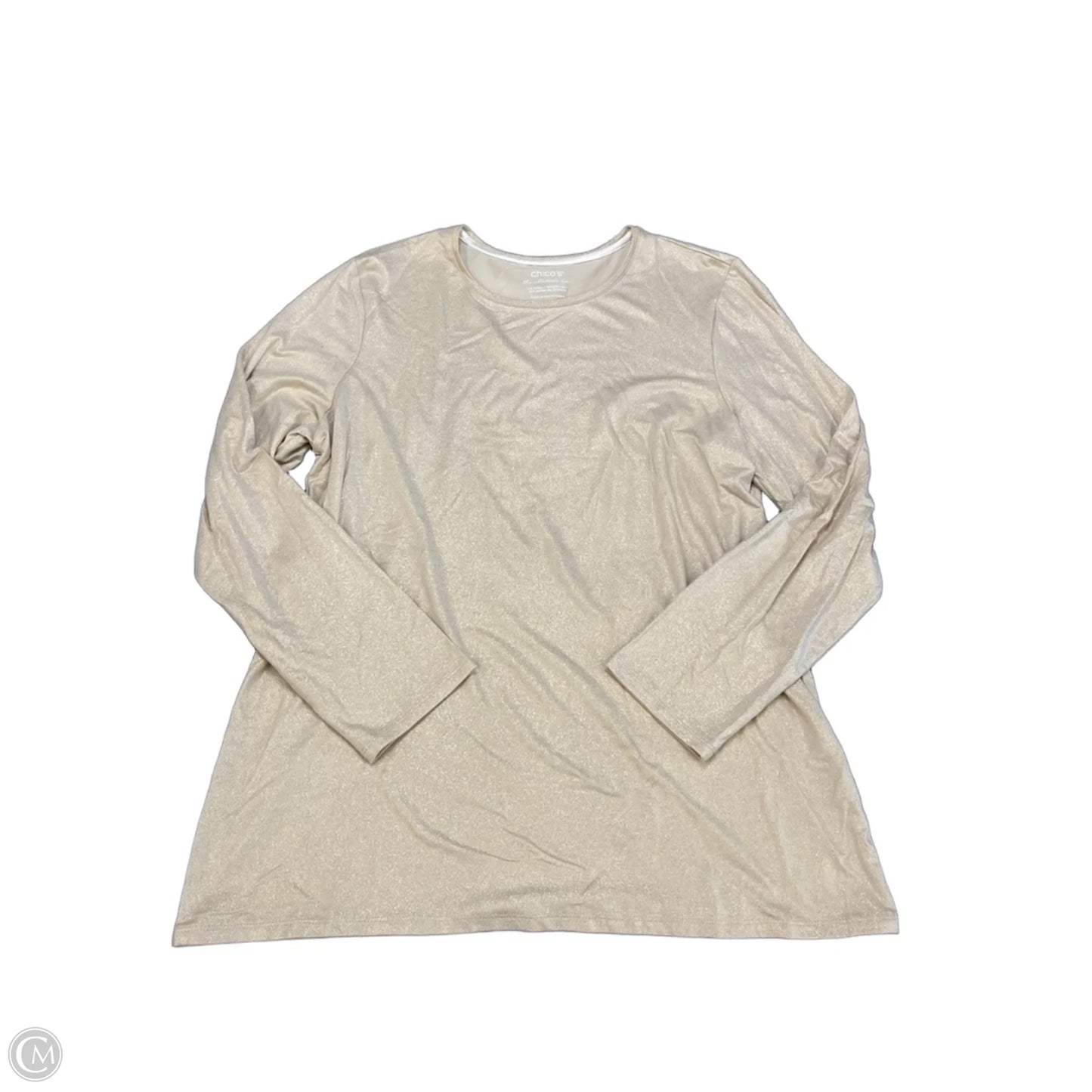 Top Long Sleeve By Chicos In Gold, Size: L