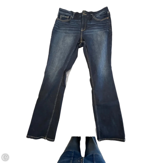 Jeans Straight By Buckle Black In Blue Denim, Size: 16