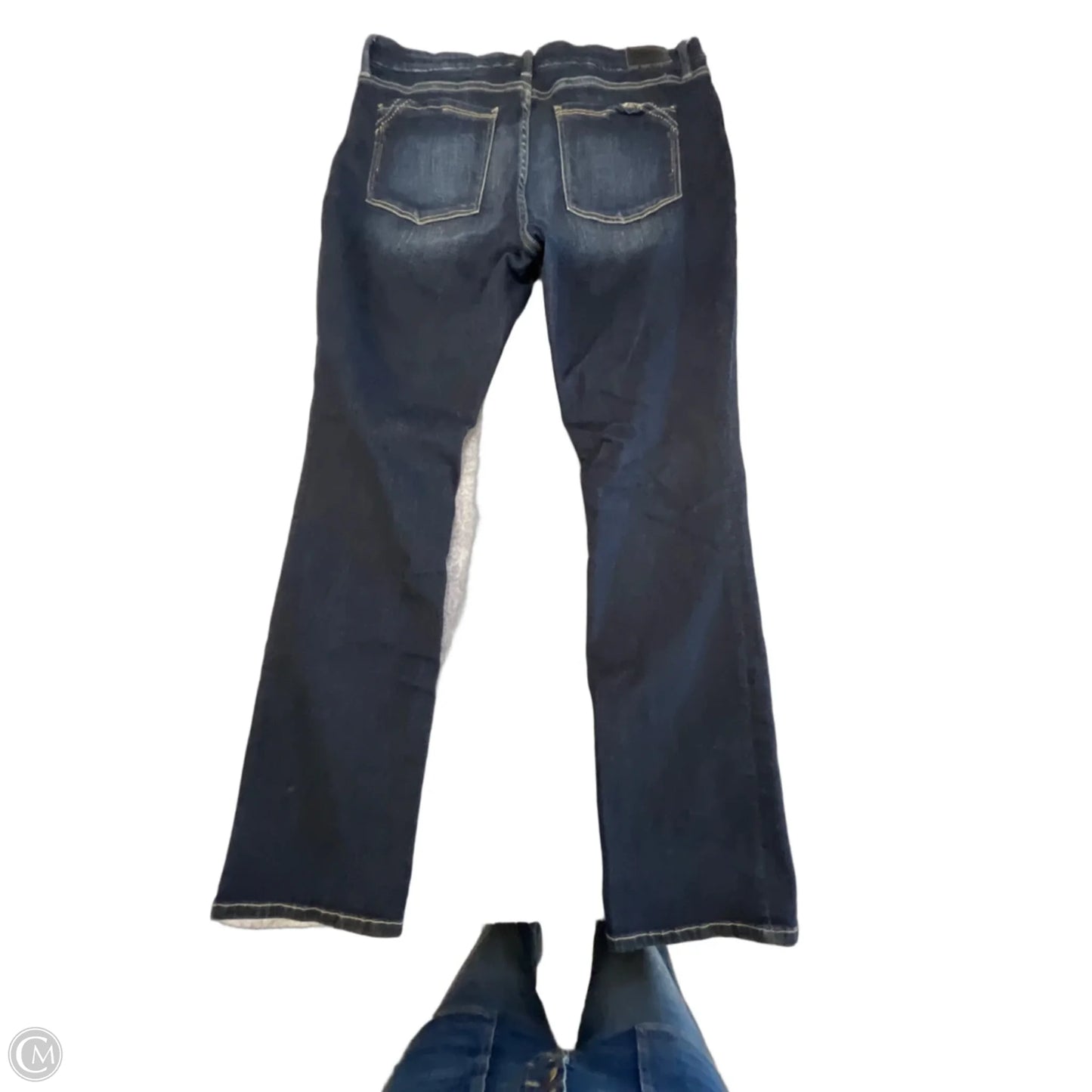 Jeans Straight By Buckle Black In Blue Denim, Size: 16