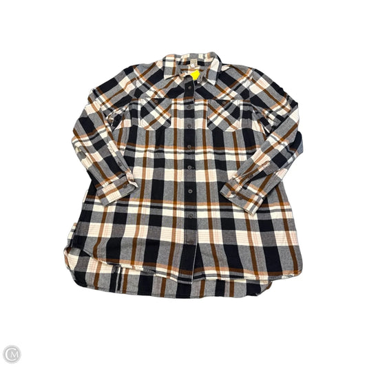 Top Long Sleeve By Duluth Trading In Plaid Pattern, Size: Xl