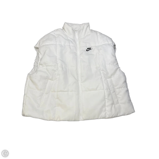 Vest Puffer & Quilted By Nike In White, Size: L
