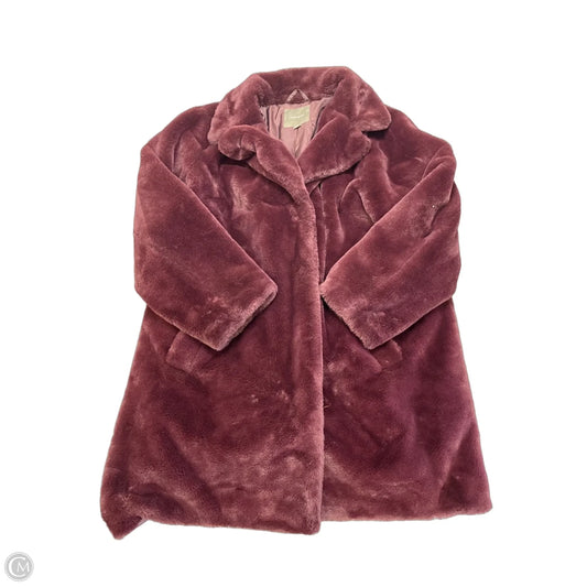 Coat Faux Fur & Sherpa By Maurices In Purple, Size: 2x