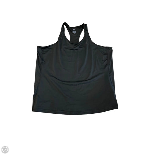 Athletic Tank Top By Adidas In Black, Size: 2x