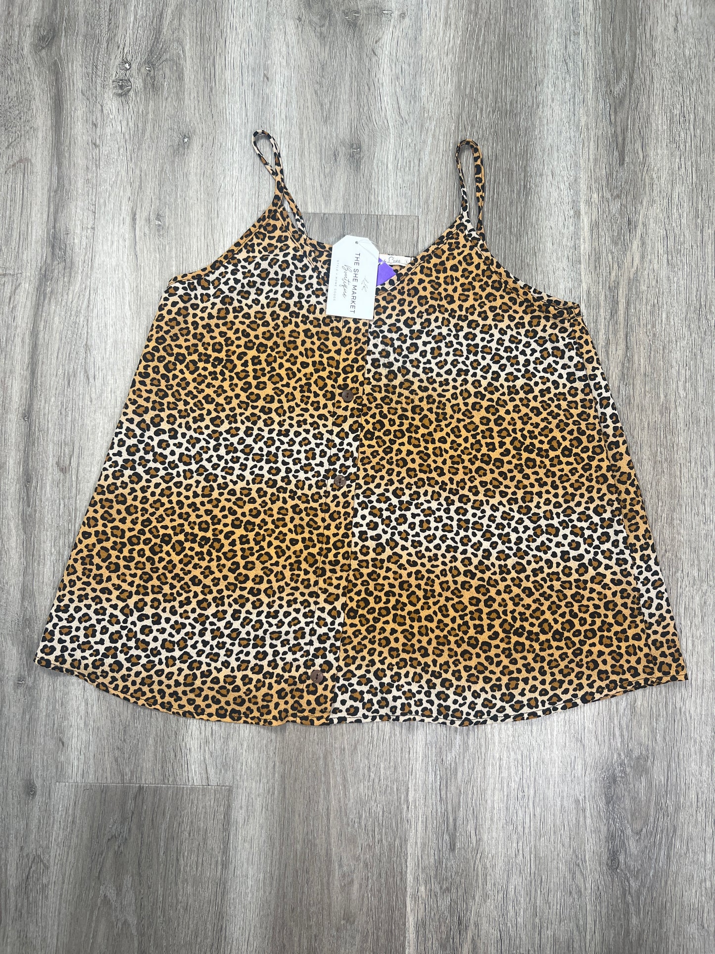 Animal Print Blouse Sleeveless E. Luna, Size S