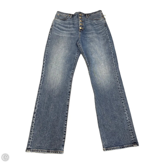 Jeans Straight By Madewell In Blue Denim, Size: 10