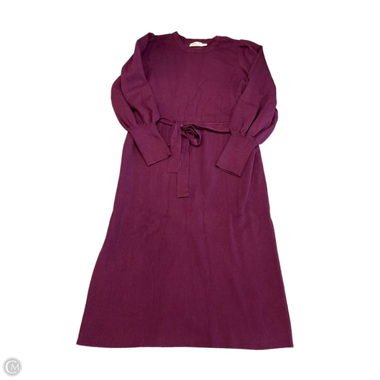 Dress Casual Midi By Eliza J In Purple, Size: L