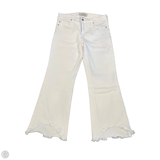 Jeans Wide Leg By Liverpool In White Denim, Size: 10