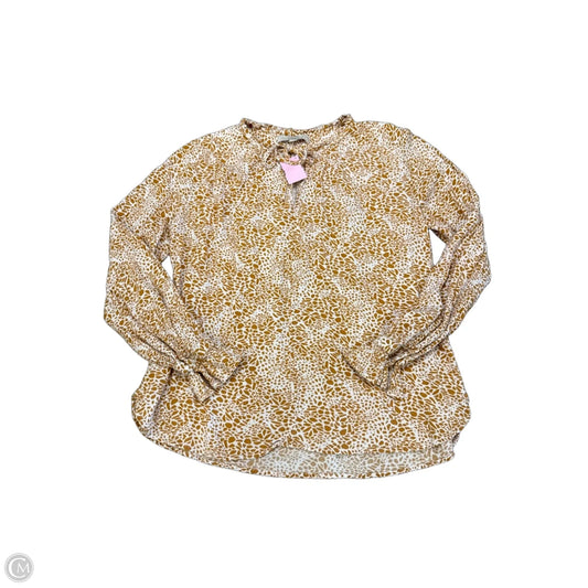 Blouse Long Sleeve By Loft In Orange, Size: S