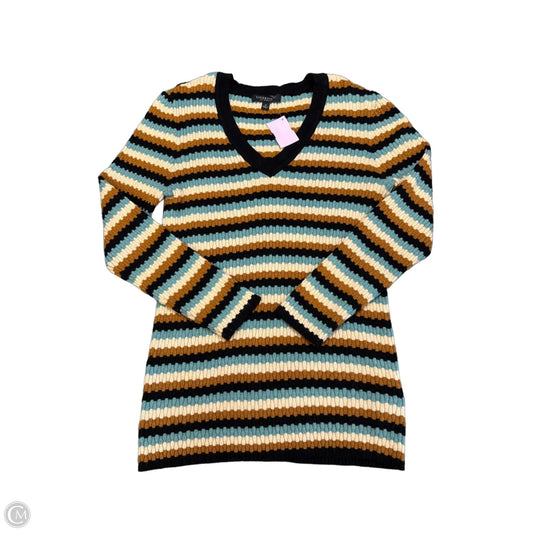 Top Long Sleeve By Liverpool In Striped Pattern, Size: M