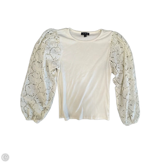 Blouse Long Sleeve By J. Crew In White, Size: S