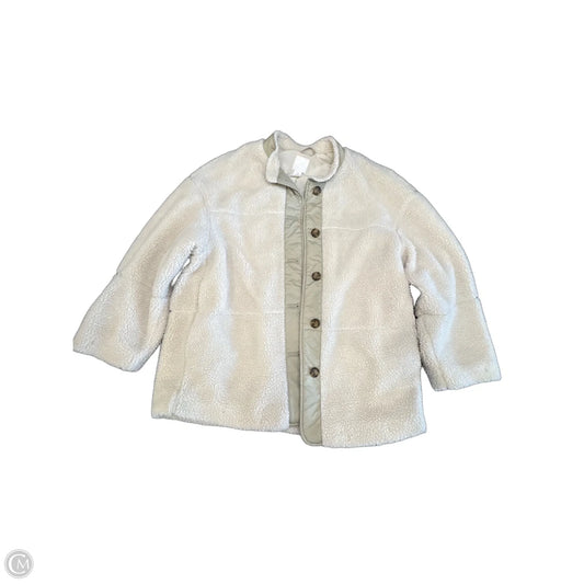 Jacket Faux Fur & Sherpa By H&m In White, Size: S