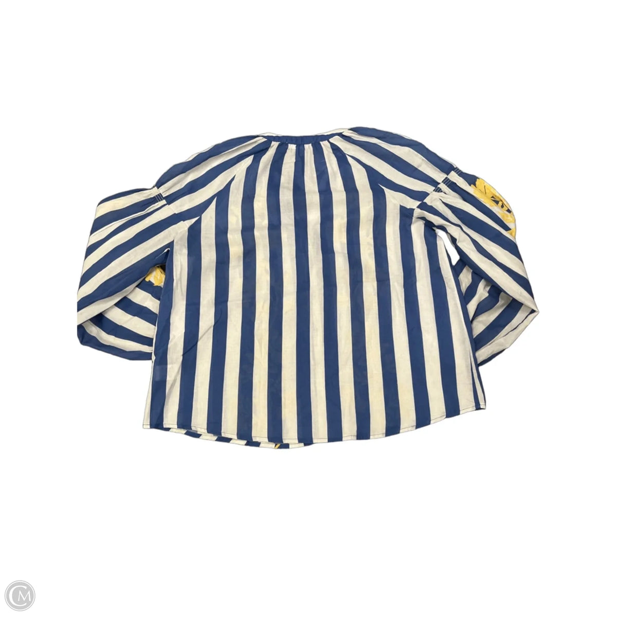 Blouse Long Sleeve By Dr2 In Striped Pattern, Size: S