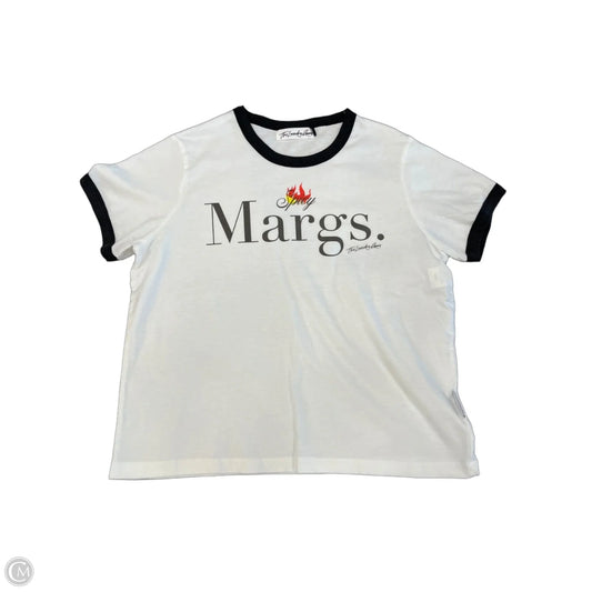 Top Short Sleeve By Clothes Mentor In White, Size: M