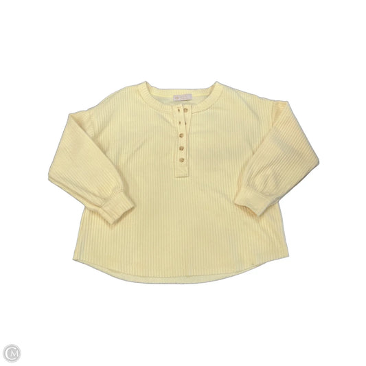 Top Long Sleeve By Leela & Lavender In Yellow, Size: M