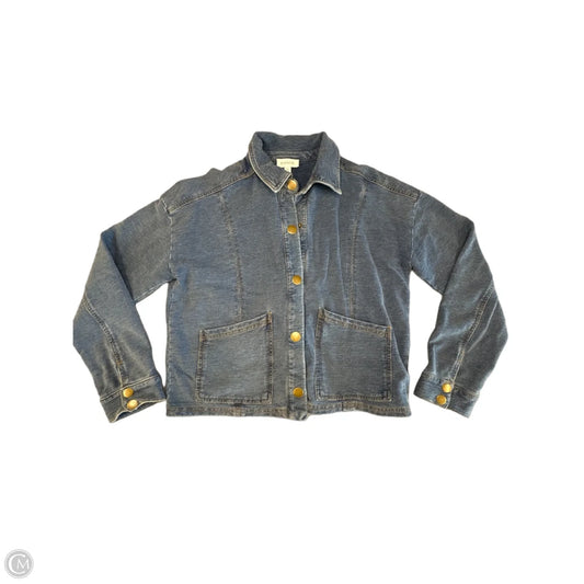 Jacket Shirt By Evereve In Blue, Size: M