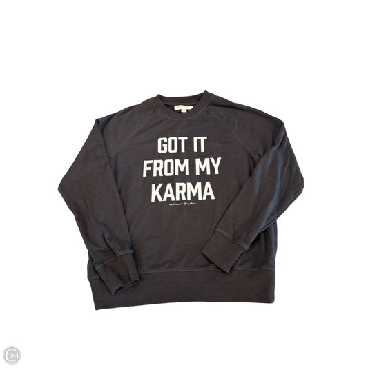 Top Long Sleeve By Spiritual Gangster In Black, Size: M